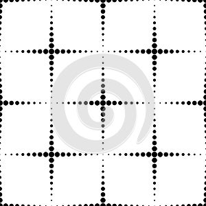 Black and white geometric seamless pattern with circle, abstract
