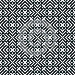 Black and white geometric seamless pattern
