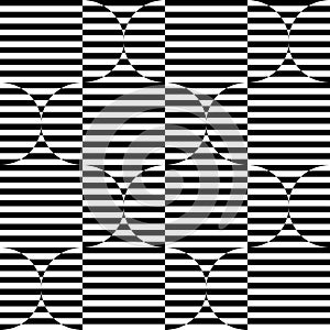 Black and white geometric stripe seamless pattern abstract background