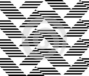 Black and white geometric stripe seamless pattern abstract background