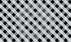 Black and white gingham pattern teblechloth.Vector illustration