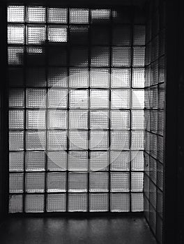 Black and white glass wall texture