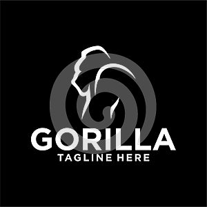 Gorilla Logo Design. Simple and Modern. Vector illustration