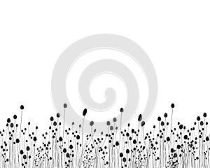 Black and white grass design