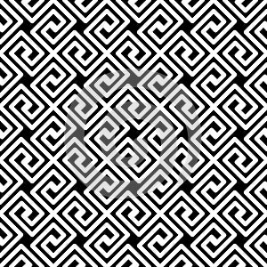 Greek Key Diagonal Seamless Pattern photo