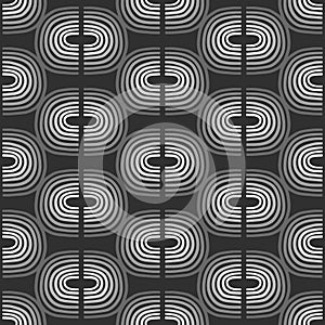 Black white grey abstract forms seamless hand drawn pattern