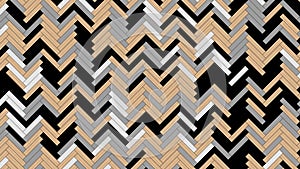 Black, white, and grey timber wood slats floor. Pattern