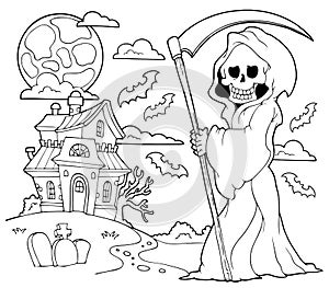 Black and white grim reaper theme 2