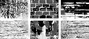 Black and white grunge. Distress overlay texture. Abstract surface dust and rough dirty wall background concept...