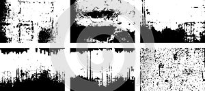 Black and white grunge. Distress overlay texture. Abstract surface dust and rough dirty wall background concept...