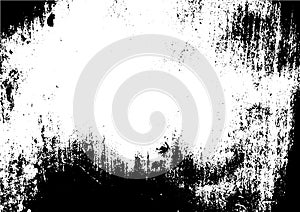 Black and white grunge. Distress overlay texture. Abstract surface dust and rough dirty wall background concept. Distress illustra