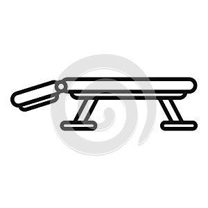 Black and white gymnastics pommel horse icon photo