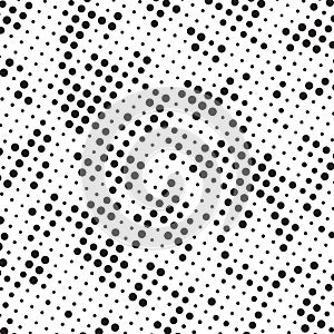 Retro Black And White Halftone Grunge Polka Dots Mess Background Pattern Texture