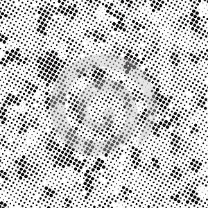 Retro Black And White Halftone Grunge Polka Dots Mess Background Pattern Texture