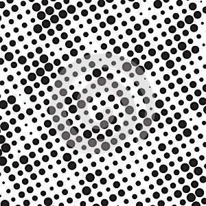 Retro Black And White Halftone Grunge Polka Dots Mess Background Pattern Texture