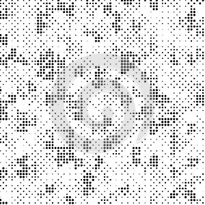 Retro Black And White Halftone Grunge Polka Dots Mess Background Pattern Texture