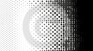 Black and White Halftone Dot Pattern Background