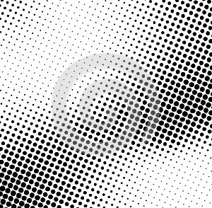 Black and White Halftone Dot Pattern