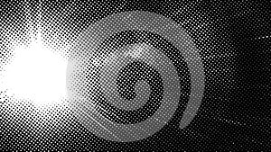 Black and White Halftone Sunshine Sky