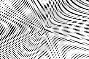 Black on white halftone vector. Diagonal dotted texture. Smooth dotwork gradient. Monochrome halftone overlay