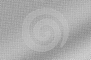 Black and white halftone vector texture. Frequent dotted gradient. Grey dotwork surface. Vintage effect overlay
