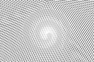 Black and white halftone vector texture. Rough textured ornament. Dashed line pattern for vintage effect