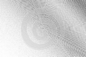 Black and white halftone vector texture. Smooth dotted gradient. Small dotwork surface. Vintage effect overlay