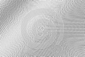 Black and white halftone vector texture. Textured diagonal dotted gradient. Smooth dotwork surface for vintage effect