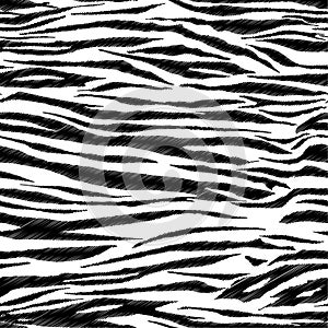 Black and white Hand drawn artistic abstract animal skinseamless pattern print tiger,zebra skin,design for fashion fabric