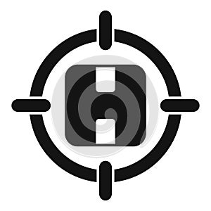 Black and white helicopter landing pad icon