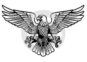 Black and white heraldry eagle