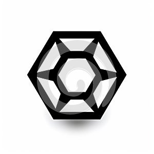 Black And White Hexagon Symbol: A Modern Twist On Curvilinear Design