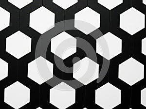 Black and white hexagonal pattern