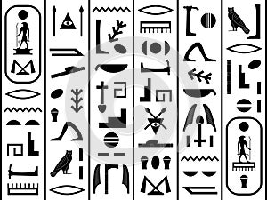 Black and White Hieroglyphics photo