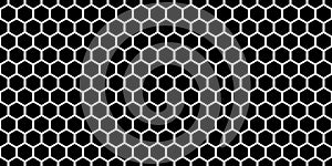 Black and white honey comb simple seamless pattern