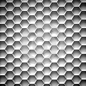 Black and white honeycomb. Abstract background