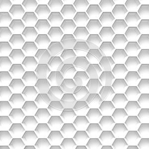 Black and white honeycomb. Abstract background. 3D illustration