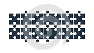 Black & White Horizontal Block Grid Seamless Pattern, vector design Generative AI