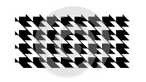 Black and White Houndstooth Fabric Art, vector design Generative AI
