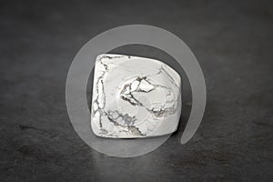 Black and white howlite gemstone with beautiful texture photo