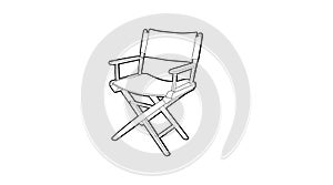 Black and White Illustration of a DirectorÃÂ´s Chair photo