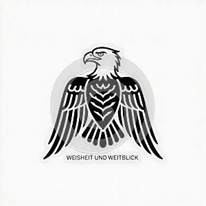 eagle with vision in a stylized font