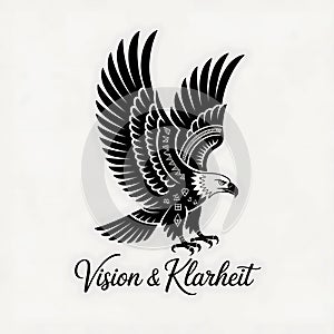 eagle with vision in a stylized font