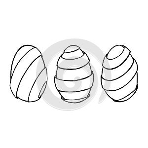 Set of three Easter eggs