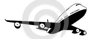 Black and white plane