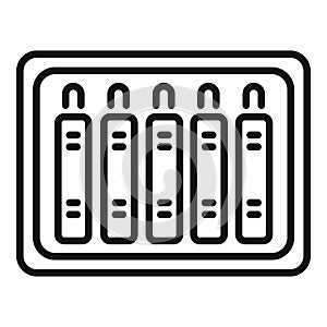 Black and white illustration of usb hub
