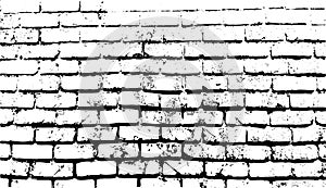 a black and white image of a brick wall, Vintage old brick wall texture with broken architecture background