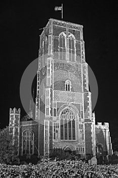 Black and white image of the Church of St Edmund, Southwold, Suffolk, England