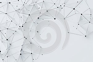 A black and white image of lines and dots on a white background