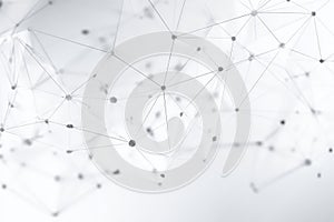 A black and white image of lines and dots on a white background